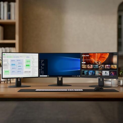 Kado Dual Monitor Setup - 2-Pack 22" 1920x1080 Computer Monitor 75Hz VESA Mount HDMI Office Gaming Hybrid Built-in Speakers (E22 Dual Series) in Saudi Arabia