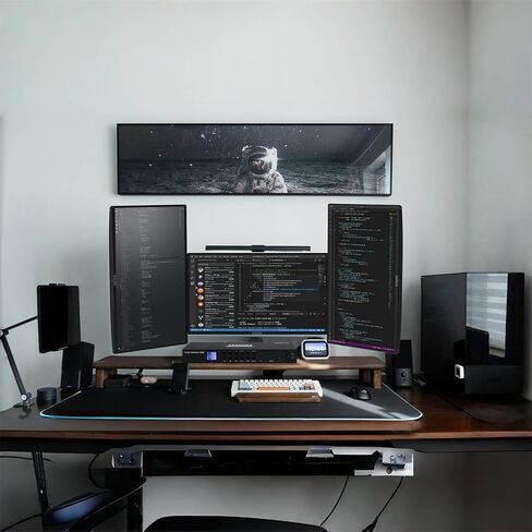 Kado Dual Monitor Setup - 2-Pack 22" 1920x1080 Computer Monitor 75Hz VESA Mount HDMI Office Gaming Hybrid Built-in Speakers (E22 Dual Series) in Saudi Arabia