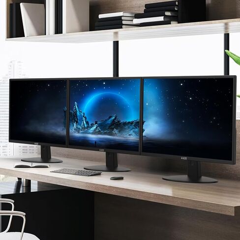 Kado Dual Monitor Setup - 2-Pack 22" 1920x1080 Computer Monitor 75Hz VESA Mount HDMI Office Gaming Hybrid Built-in Speakers (E22 Dual Series) in Saudi Arabia