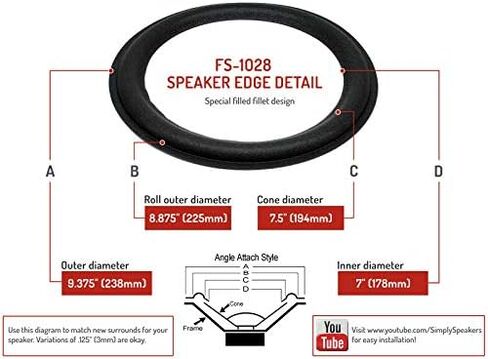 مجموعة إصلاح مكبرات الصوت سيمبلي المتوافقة مع نظام Boston Acoustics HD10 وT930 FSK-HD10C in Saudi Arabia