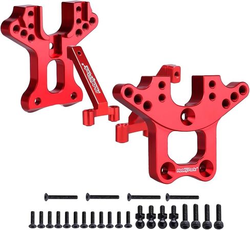 HobbyPark Aluminum Shock Tower (Front & Rear) & Shock Tower Brace for Traxxas 1/18 LaTrax Teton Desert Prerunner, Replace Parts 7637(4-Pack) (Navy Blue) in Saudi Arabia