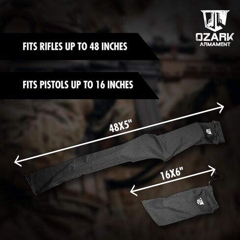 مجموعة جوارب بندقية - جورب بندقية وجورب مسدس متضمن مع كل حزمة جورب بندقية - جوارب بندقية للبنادق والبنادق حتى 48 بوصة - ملحقات مسدس بندقية ومسدس كم مبطن جورب بندقية in Kuwait