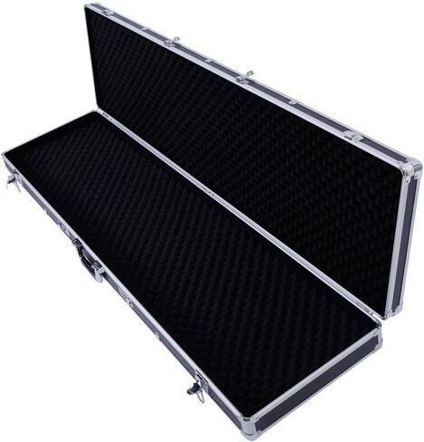 Rifle Gun Hard Case,Aluminum Long Gun Hard Case,Portable Locking Shotgun Storage Box Pistol Handgun Lock Box with Padded Foam and 2 Key Locks in Saudi Arabia