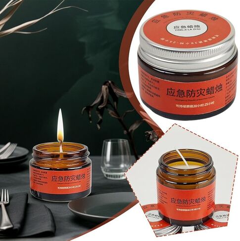 Emergency Survival Candles - Long Lasting Survival Candles, Long-Lasting Soy Wax, Power Outage & Disaster Prep, Odorless Emergency Candle for Camping & Home in Saudi Arabia