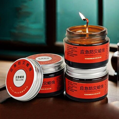 Emergency Survival Candles - Long Lasting Survival Candles, Long-Lasting Soy Wax, Power Outage & Disaster Prep, Odorless Emergency Candle for Camping & Home in Saudi Arabia