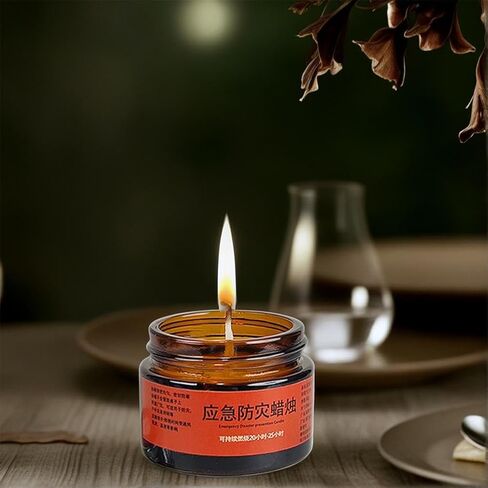 Emergency Survival Candles - Long Lasting Survival Candles, Long-Lasting Soy Wax, Power Outage & Disaster Prep, Odorless Emergency Candle for Camping & Home in Saudi Arabia