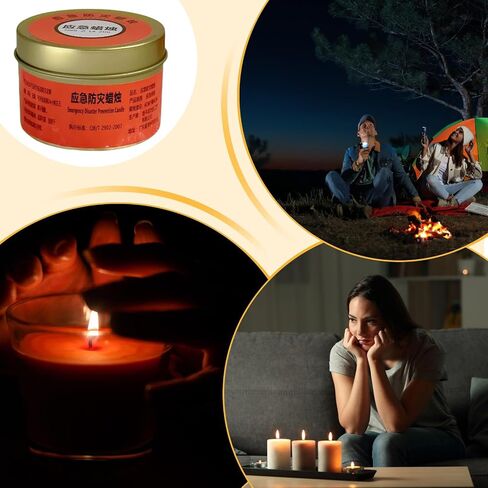 Camping Candles,Set of 5 Long Lasting Unscented Candles | Slow-Burning, Portable Outdoor Gear for Camping Trips Tent Lighting Wilderness Survival in Saudi Arabia