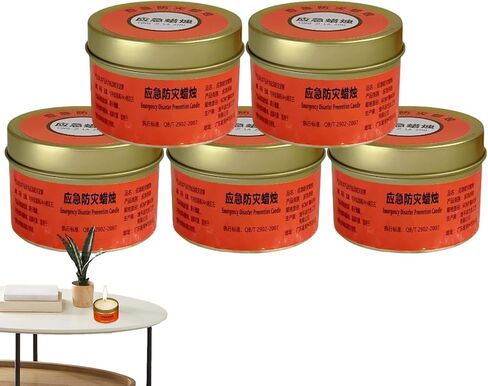 Camping Candles,Set of 5 Long Lasting Unscented Candles | Slow-Burning, Portable Outdoor Gear for Camping Trips Tent Lighting Wilderness Survival in Saudi Arabia