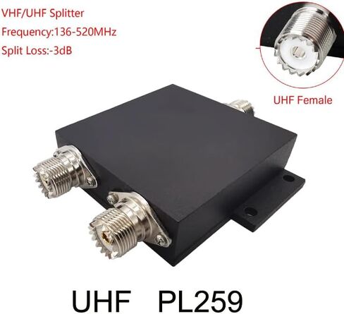 GA-SU2 AIS VHF Antenna Splitter UHF Splitter Way Splitter for 136-174MHz HAM CB or VHF Radio 50 Ohm VHF Splitter with UHF Female (SO-239) VHF Splitter Two Way VHF Antenna Power Splitter in Saudi Arabia