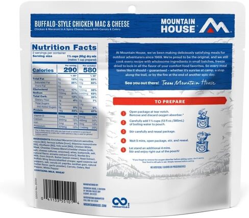 Mountain House Fettuccine Alfredo with Chicken | Freeze Dried Backpacking & Camping Food | 6-Pack in Saudi Arabia