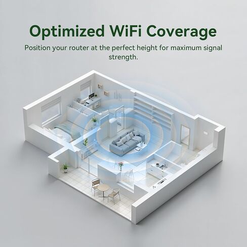 shinar Metal Wall Mount Kit Compatible with TP Link Deco BE23/ BE25/ BE3600/ BE5000 Mesh WiFi 7 System Space-Saving Bracket White (2 Pack) in Kuwait