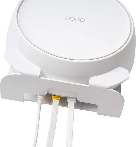 shinar Metal Wall Mount Kit Compatible with TP Link Deco BE23/ BE25/ BE3600/ BE5000 Mesh WiFi 7 System Space-Saving Bracket White (2 Pack) in Kuwait
