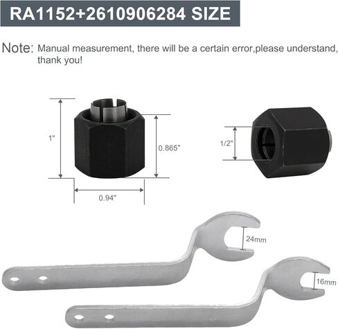 Thaekuns 2pcs 2610906287 3/8" Router Collet for Bosch 1613,1617, 1618,1619 Series Routers in Saudi Arabia
