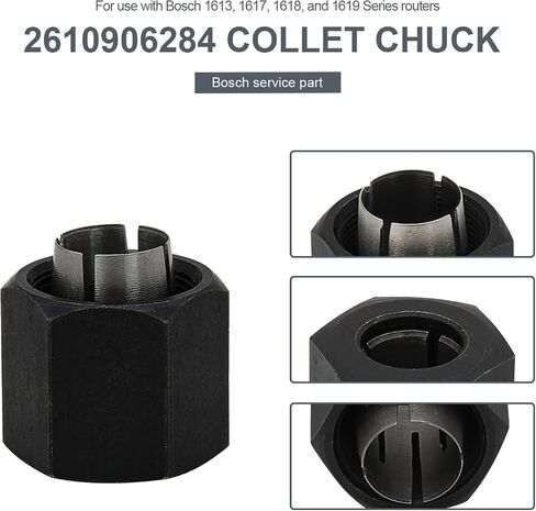 Thaekuns 2pcs 2610906287 3/8" Router Collet for Bosch 1613,1617, 1618,1619 Series Routers in Saudi Arabia
