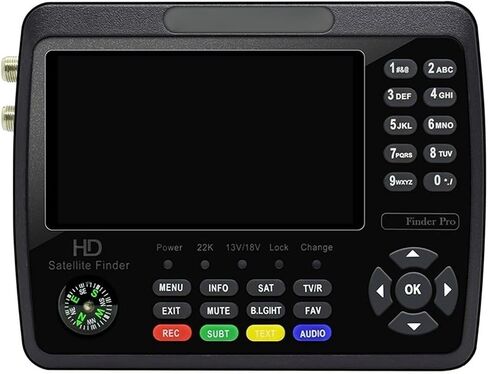 جهاز قياس إشارة الأقمار الصناعية HD 1080P 4.3 بوصة LCD محدد المناظر الأقمار الصناعية H.264/H.265 10 بت فك التشفير لتعديل طبق الأقمار الصناعية in Saudi Arabia