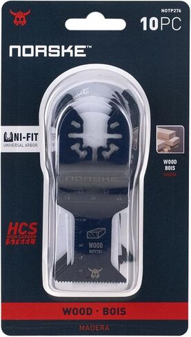 Norske Tools NOTP278 1 1/4 inch Flush Cut Japanese Tooth Bi-Metal Oscillating Multi Tool Accessory Blade Universal Fit for Hardwood (10pc Pack) | Oscillating Saw Blades in Kuwait