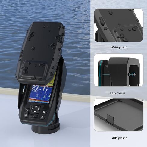 Fish Finder Waterproof Cover, Marine Navigation Protection with Sunvisor, Compatible with Garmin Striker Plus 4 and Garmin Striker Vivid 4cv (Black) in Saudi Arabia