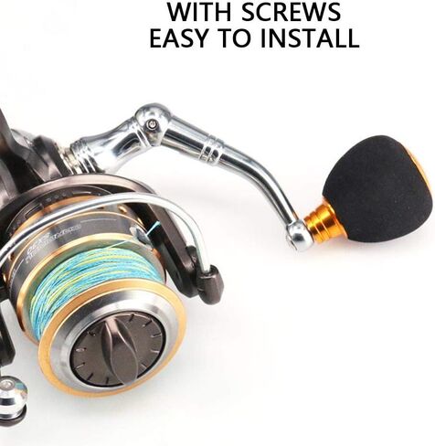 Fishing Reel Handle Grip Handle Reel Fishing Handle Reel, Power Knob Reel Reel Replacement Parts (Gold) in Saudi Arabia