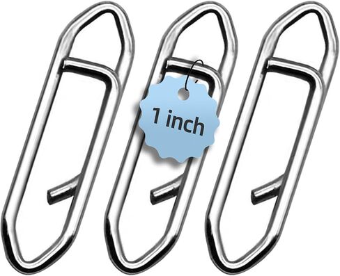 50-Pack Fishing Power Speed Clips, High Strength Stainless Steel Speed Clip for Fishing Lure Quick Change, Freshwater Saltwater Crankbait Popper Lures Quick Snap Connector Tackle in Saudi Arabia