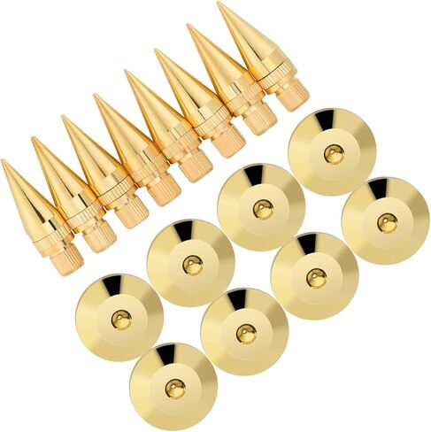 Speaker Spike Pad, 8 Pairs 6x36MM Speaker Isolation Spikes with Non Slip Base Pad Reduce Vibration Spikes Cone Floor Protectors for Amplifier CD DVD Player in Saudi Arabia