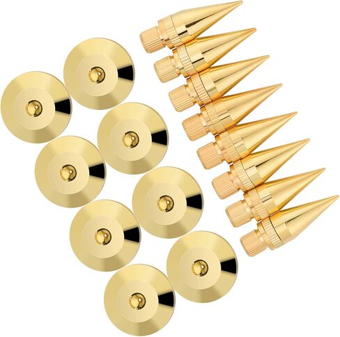 Speaker Spike Pad, 8 Pairs 6x36MM Speaker Isolation Spikes with Non Slip Base Pad Reduce Vibration Spikes Cone Floor Protectors for Amplifier CD DVD Player in Saudi Arabia