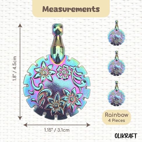 Olikraft 4-Pack Yarn Cutter Pendant Set - Multi-Color Thread Cutter Pendants, Ideal for Knitting & Crafting, Easy Grip, Compact Design in Kuwait