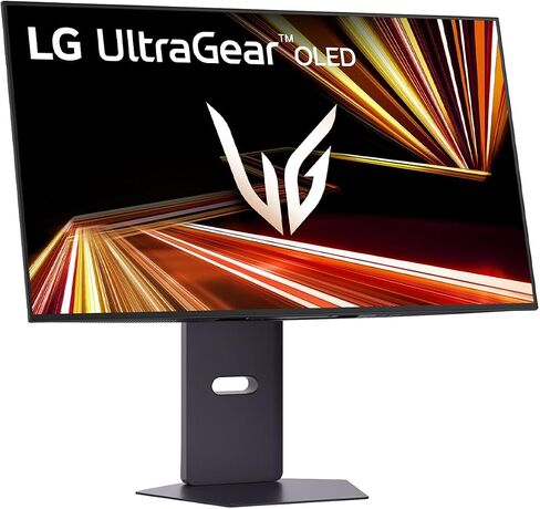 LG 32GX850A-B 32" UltraGear 4K UHD (3840 x 2160) Glossy OLED Gaming Monitor, Dual-Mode 165Hz/330Hz, 0.03ms, G-SYNC, FreeSync Premium Pro, TrueBlack 400, HDMI, DP, Tilt/Height/Swivel/Pivot Stand, Black in Saudi Arabia
