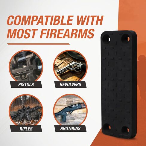 MCG Tactical Flat Gun Magnet, Heavy-Duty Magnetic Gun Mount & Holder, 45 lb Rated Concealed Firearm Mount System, Quick-Release Weapon Storage Solution for Home & Safe Vehicle & Wall Compatible in Saudi Arabia