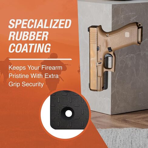 MCG Tactical Flat Gun Magnet, Heavy-Duty Magnetic Gun Mount & Holder, 45 lb Rated Concealed Firearm Mount System, Quick-Release Weapon Storage Solution for Home & Safe Vehicle & Wall Compatible in Saudi Arabia