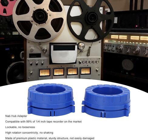 Zunate 1 Pair Nab Hub Adaptors, Lockable Nab Hub Optical Shaft Adapter for 1/4 inch Reel to Reel Tape Recorder, to Tape Recorder Opener for TEAC, Studer, Akai, B67, (Black) in Saudi Arabia