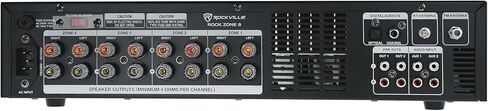 حزمة Rockville: (1) RPA60BT V2 1000 Watt 2-Ch USB Bluetooth DJ/Pro/Karaoke Amplifier Mixer Bundle with (8) HC85-16 White 8 بوصة مكبرات صوت للمسرح المنزلي في السقف (9 قطع) in Saudi Arabia