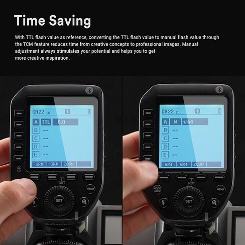 Godox XProII-O Wireless Flash Trigger for Panasonic/Olympus Camera, 1/8000s HSS TTL Convert-Manual TCM Function Large LCD Screen Flash Transmitter in Saudi Arabia