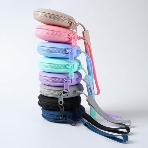 1PC Mini Storage Bags 8 Colors - Portable Organizer for Headphones, USB Drives, Cables, Makeup, Snacks, Coins - Compact Travel Home Office Accessories​, Pink in Saudi Arabia