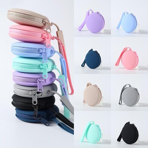 1PC Mini Storage Bags 8 Colors - Portable Organizer for Headphones, USB Drives, Cables, Makeup, Snacks, Coins - Compact Travel Home Office Accessories​, Pink in Saudi Arabia