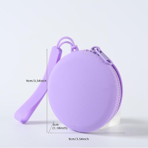 1PC Mini Storage Bags 8 Colors - Portable Organizer for Headphones, USB Drives, Cables, Makeup, Snacks, Coins - Compact Travel Home Office Accessories​, Pink in Saudi Arabia