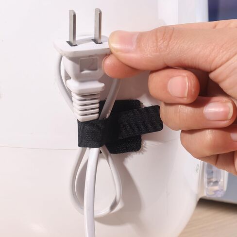 10PCS Data Cord Earphones Wire Management Nylon Cable Ties Releasable Cable Organizer Kitchen Household Appliances Winder,White in Saudi Arabia