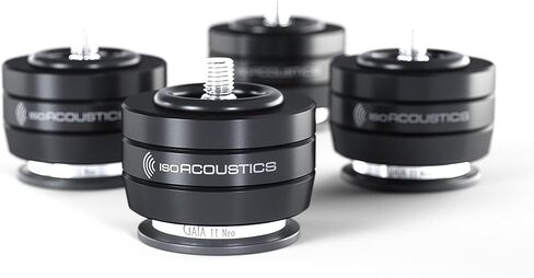IsoAcoustics Gaia III باللون الكروم الداكن - أقدام عازلة لمكبرات الصوت ومكبرات الصوت بوزن 70 رطلاً (32 كجم) أو أقل. (مجموعة من 4) in Saudi Arabia