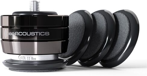 IsoAcoustics Gaia III باللون الكروم الداكن - أقدام عازلة لمكبرات الصوت ومكبرات الصوت بوزن 70 رطلاً (32 كجم) أو أقل. (مجموعة من 4) in Saudi Arabia
