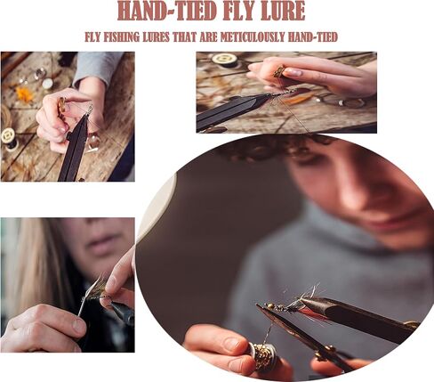 24pcs/44pcs/48pcs/64pcs Fly Fishing Flies Kit with Fly Box for Trout Bass Fishing Include Dry Flies, Wet Flies and Wooly Bugger Flies Fly Fishing Accessories in Kuwait