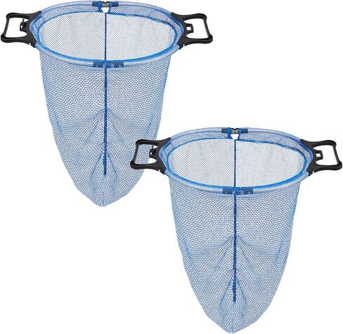 2 Pack Lobster Bag Heavy Duty Fish Bag Net 24 x 16 with Lockable Handle, Secure Closing Clip & Reinforced Mesh for Spearfishing, Diving, Lobstering, Clamming and Crabbing, Blue in Saudi Arabia