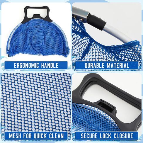 2 Pack Lobster Bag Heavy Duty Fish Bag Net 24 x 16 with Lockable Handle, Secure Closing Clip & Reinforced Mesh for Spearfishing, Diving, Lobstering, Clamming and Crabbing, Blue in Saudi Arabia