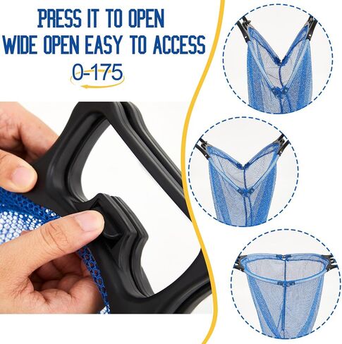 2 Pack Lobster Bag Heavy Duty Fish Bag Net 24 x 16 with Lockable Handle, Secure Closing Clip & Reinforced Mesh for Spearfishing, Diving, Lobstering, Clamming and Crabbing, Blue in Saudi Arabia