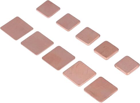Heatsink Copper Pad Premium Thermal Conductive Cooling Kit for PC Components CPU GPU VGA RAM VRAM IC Chips Includes 10 Types 100PCS Copper Shims with Storage Box in Saudi Arabia