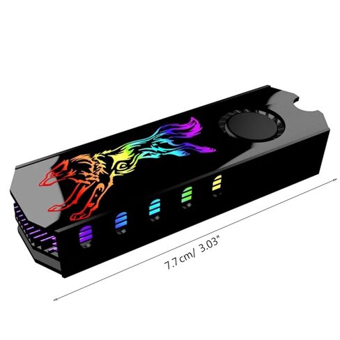 M2 Heatsink Heat Dissipation Radiators M.2 Cooling Heat Sink Thermal Pad Support-RGB for M.2 2280 SSD Hard Drive in Kuwait