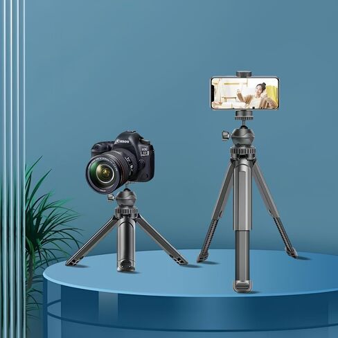Phone Tripod, Extendable Tabletop Lightweight Tripod Stand with Holder for Phone Camera Video Recording in Saudi Arabia