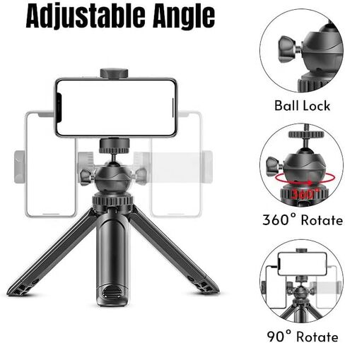 Phone Tripod, Extendable Tabletop Lightweight Tripod Stand with Holder for Phone Camera Video Recording in Saudi Arabia