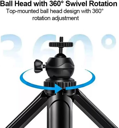 Phone Tripod, Extendable Tabletop Lightweight Tripod Stand with Holder for Phone Camera Video Recording in Saudi Arabia
