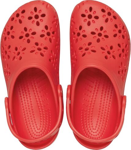 Crocs Unisex-Child Classic Clogs with Floral Cut Out Design, Kids and Toddler Shoes, Purple Moon, 6 Big Kid in Saudi Arabia