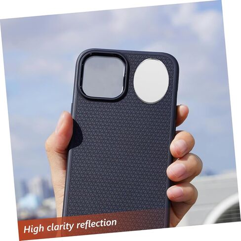 5pcs Phone Mirror Decal Makeup Sticker for Phone Case Oval Mirror Sticker Acrylic Adhesive Compact Vanity Stick Charm Accessory in Saudi Arabia