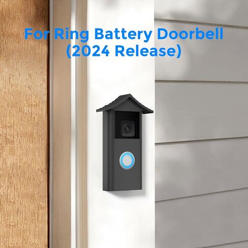 Baaletc Soft-Touch Silicone Cover for R-ing Video Doorbell (2 Gen)- Military-Grade Shock Absorption & All-Weather Shield Anti-Slip Grip, UV Proof (R-ing doorbell case-2020) in Saudi Arabia